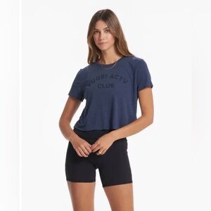 💞 LIKE NEW Vuori V2 ACTV Club Tee - Heather Navy/Ink - Sz XL
